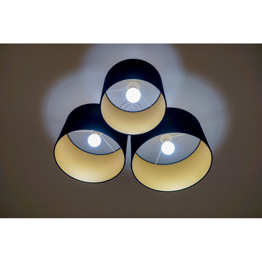 Duolla - Loftlampe ROLLER TRIO 3xE27/60W/230V blå
