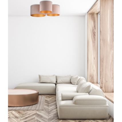 Duolla - Loftlampe ROLLER TRIO 3xE27/60W/230V brun