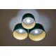 Duolla - Loftlampe ROLLER TRIO 3xE27/60W/230V grøn/guldfarvet