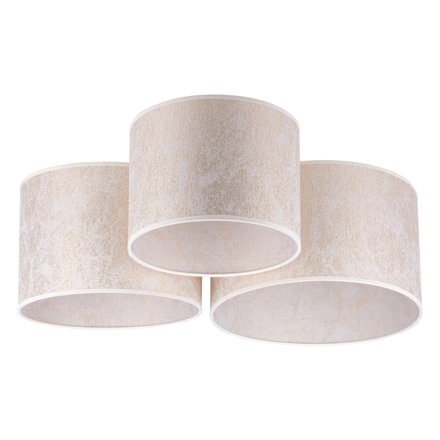 Duolla - Loftlampe ROLLER TRIO 3xE27/60W/230V hvid/guldfarvet