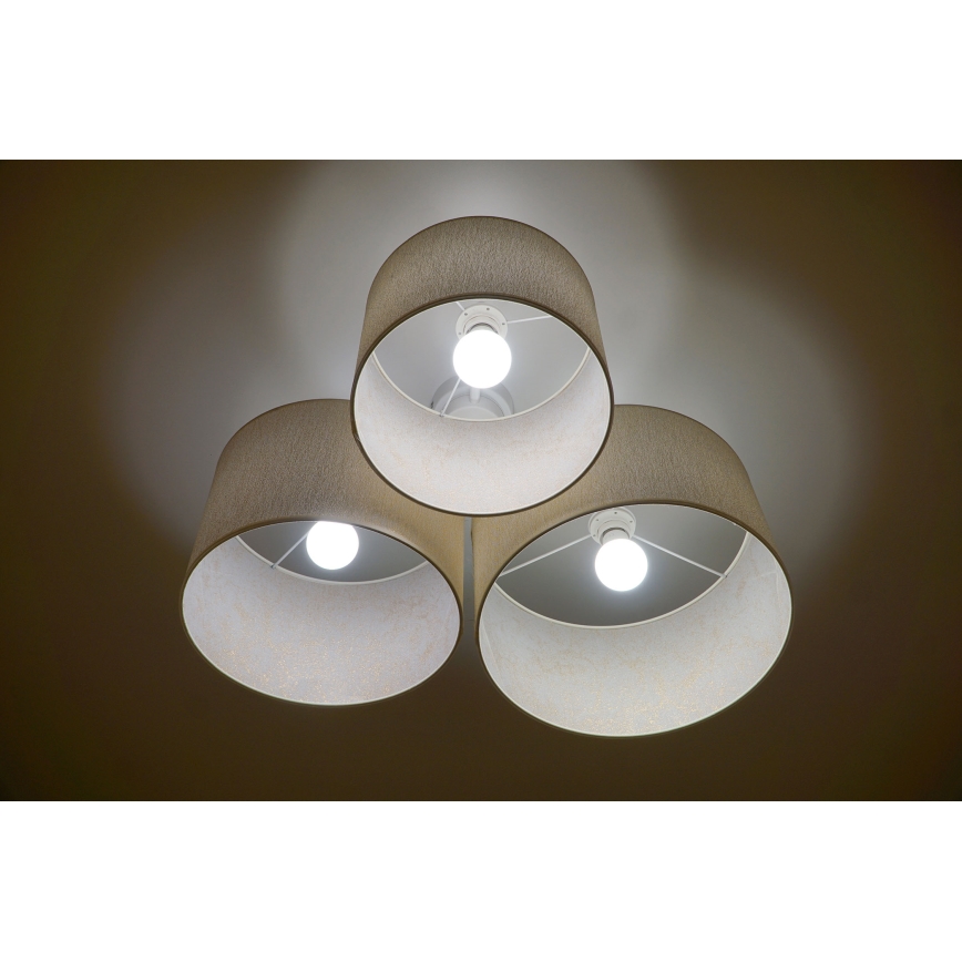 Duolla - Loftlampe ROLLER TRIO 3xE27/60W/230V hvid/guldfarvet