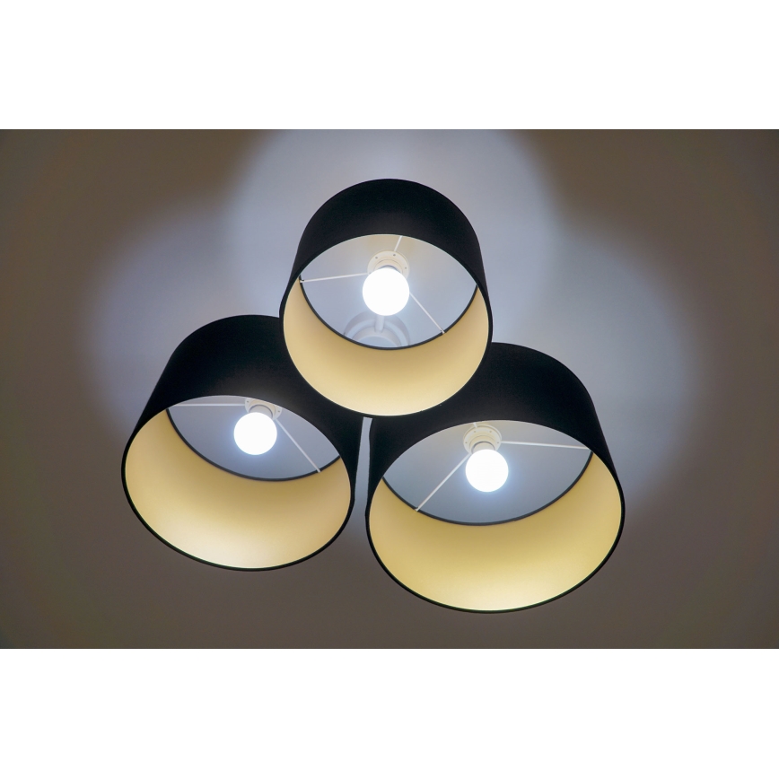 Duolla - Loftlampe ROLLER TRIO 3xE27/60W/230V sort/guldfarvet