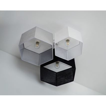 Duolla - Loftlampe ROLLER TRIO HEX 3xE27/15W/230V sort/grå/hvid