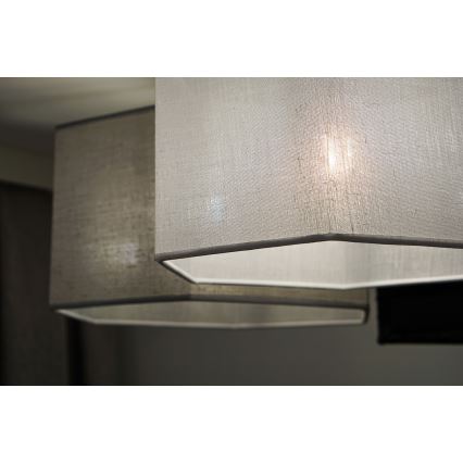 Duolla - Loftlampe ROLLER TRIO HEX 3xE27/15W/230V sort/grå/hvid