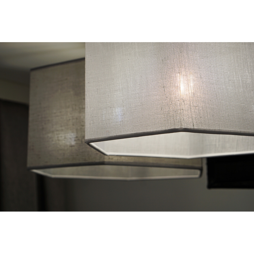 Duolla - Loftlampe ROLLER TRIO HEX 3xE27/15W/230V sort/grå/hvid