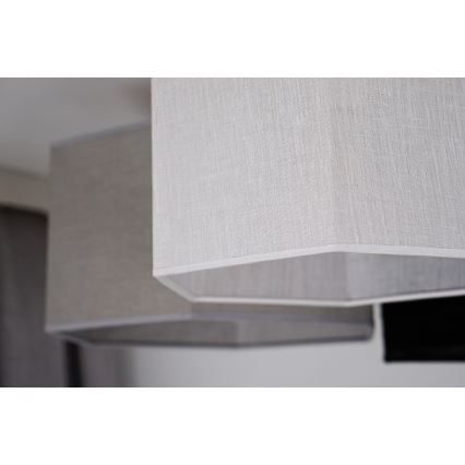 Duolla - Loftlampe ROLLER TRIO HEX 3xE27/15W/230V sort/grå/hvid