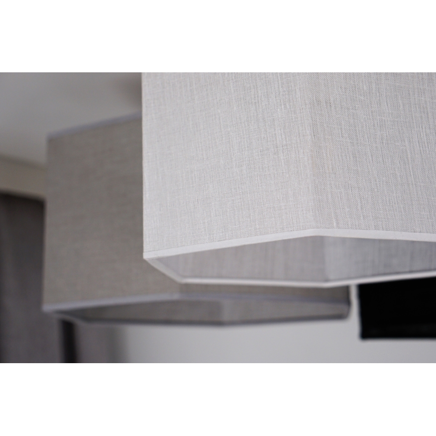 Duolla - Loftlampe ROLLER TRIO HEX 3xE27/15W/230V sort/grå/hvid