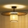 Duolla - Loftlampe TOKYO RATTAN 1xE27/15W/230V diameter 50 cm guldfarvet/Rattan