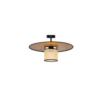 Duolla - Loftlampe TOKYO RATTAN 1xE27/15W/230V diameter 50 cm guldfarvet/Rattan