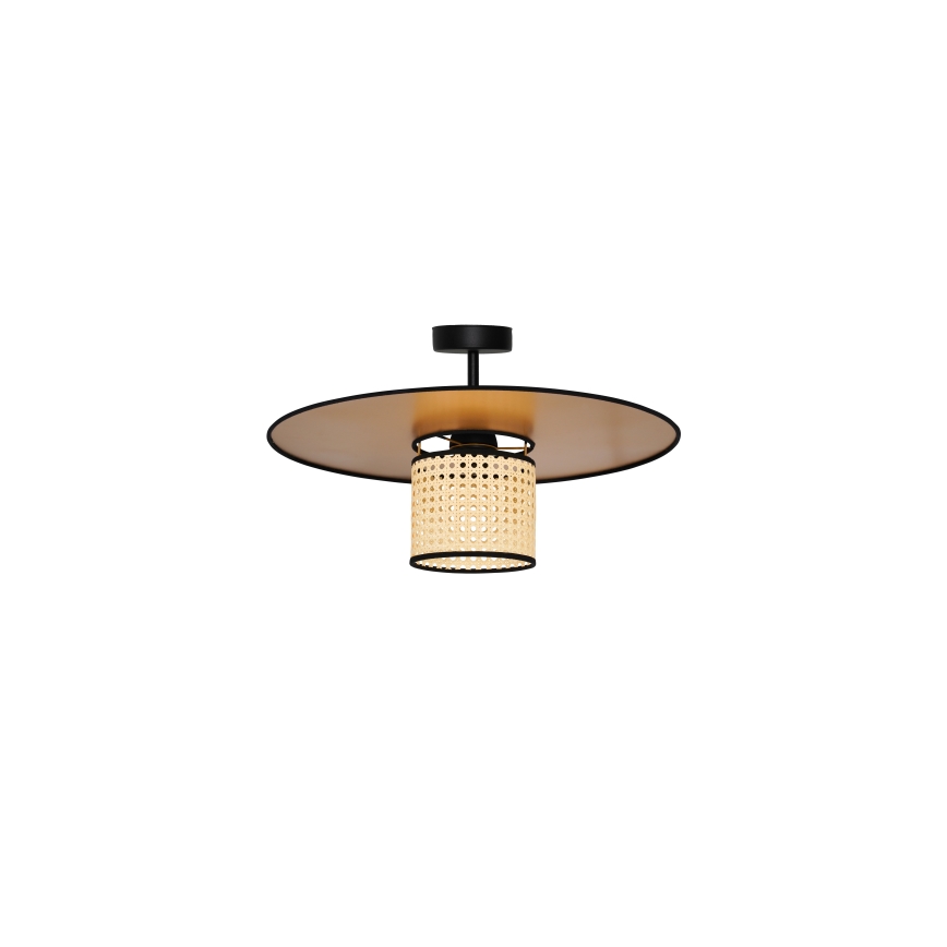 Duolla - Loftlampe TOKYO RATTAN 1xE27/15W/230V diameter 50 cm guldfarvet/Rattan