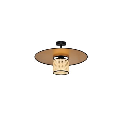 Duolla - Loftlampe TOKYO RATTAN 1xE27/15W/230V diameter 50 cm guldfarvet/Rattan