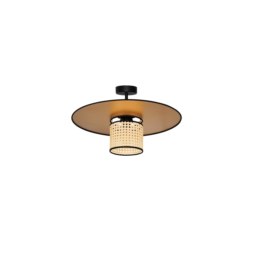 Duolla - Loftlampe TOKYO RATTAN 1xE27/15W/230V diameter 50 cm guldfarvet/Rattan