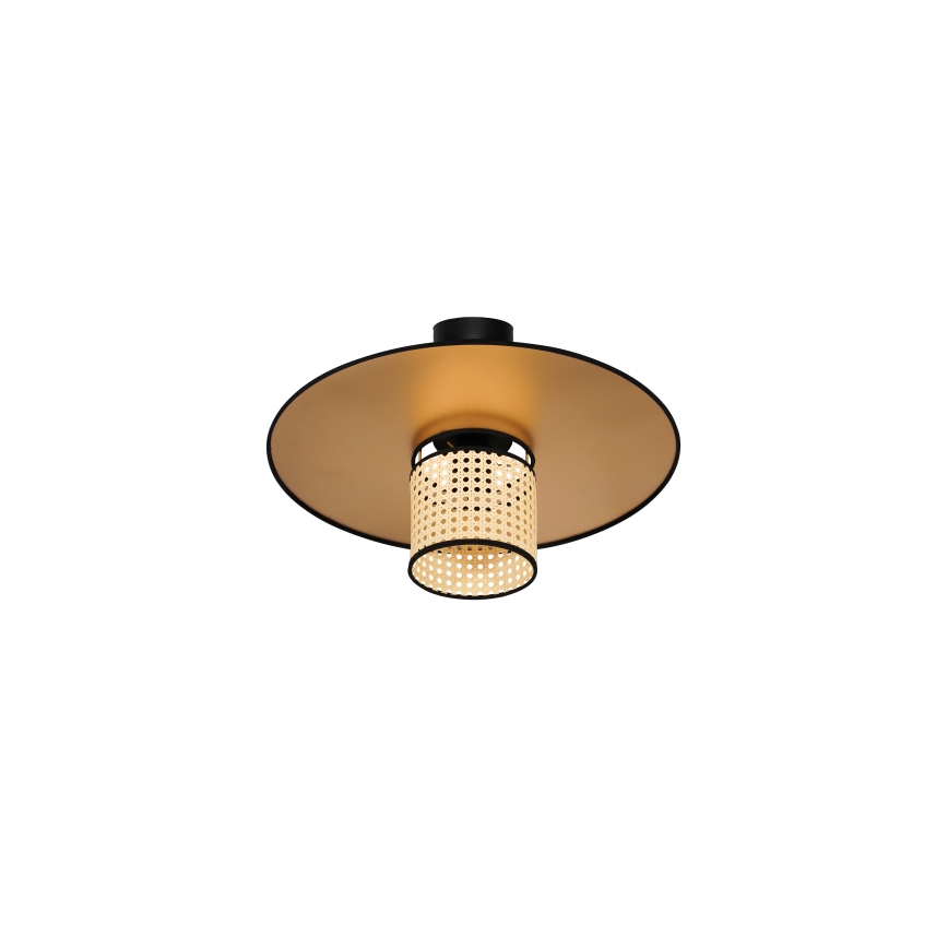 Duolla - Loftlampe TOKYO RATTAN 1xE27/15W/230V diameter 50 cm guldfarvet/Rattan
