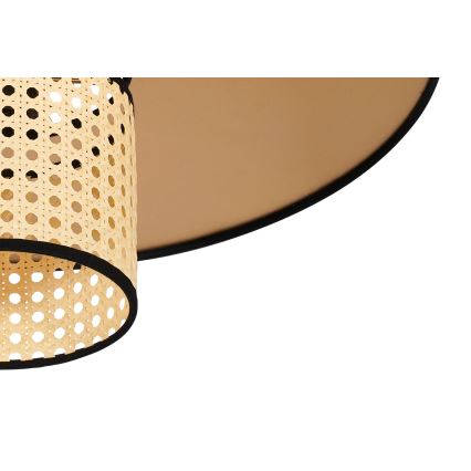 Duolla - Loftlampe TOKYO RATTAN 1xE27/15W/230V diameter 50 cm guldfarvet/Rattan