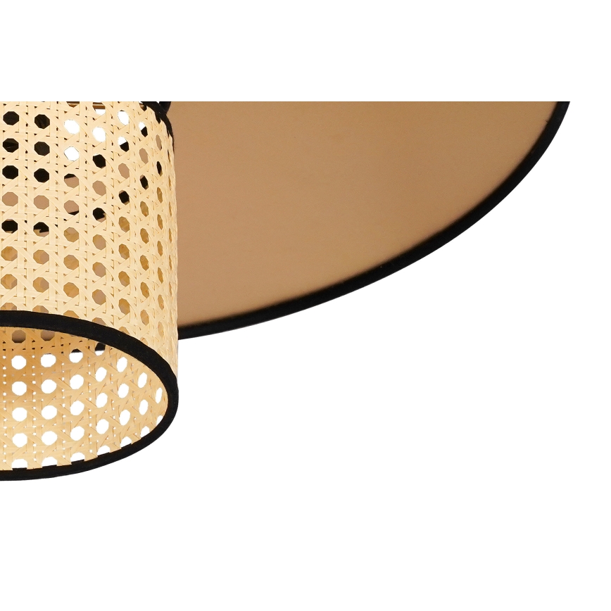 Duolla - Loftlampe TOKYO RATTAN 1xE27/15W/230V diameter 50 cm guldfarvet/Rattan