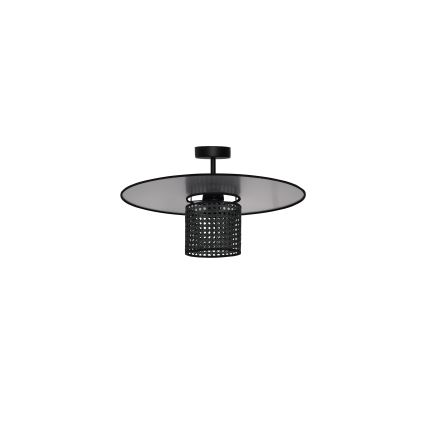 Duolla - Loftlampe TOKYO RATTAN 1xE27/15W/230V diameter 50 cm sort/sølvfarvet