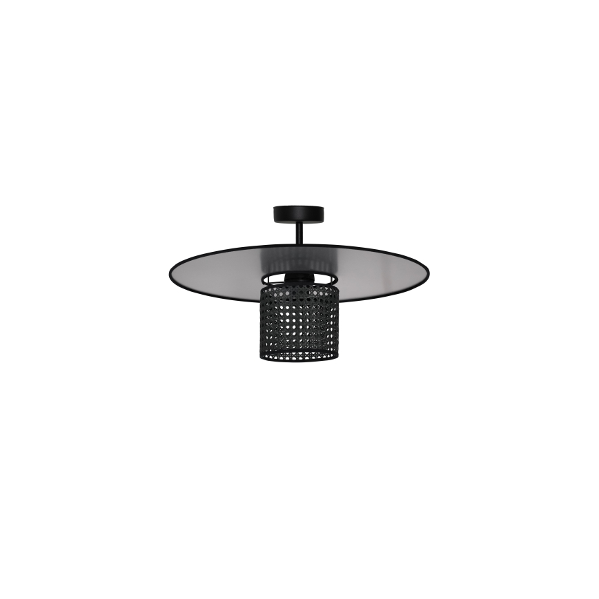 Duolla - Loftlampe TOKYO RATTAN 1xE27/15W/230V diameter 50 cm sort/sølvfarvet