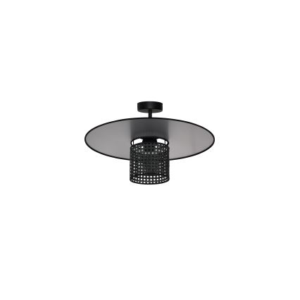 Duolla - Loftlampe TOKYO RATTAN 1xE27/15W/230V diameter 50 cm sort/sølvfarvet