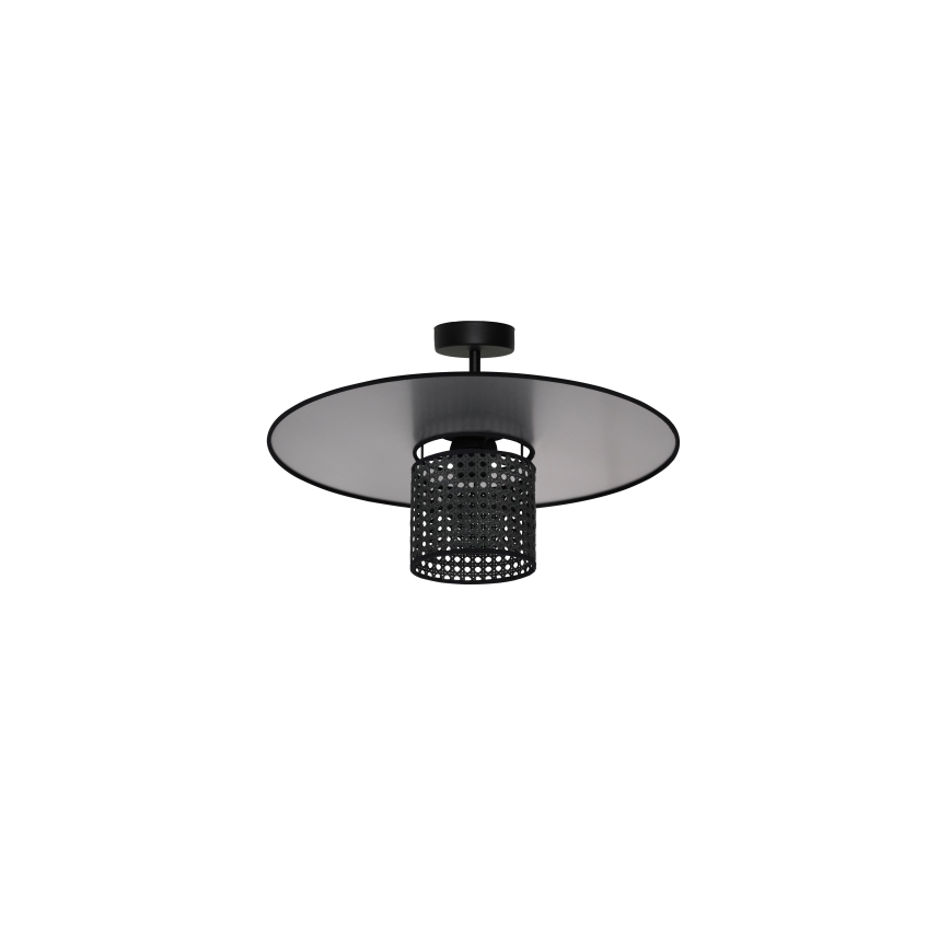 Duolla - Loftlampe TOKYO RATTAN 1xE27/15W/230V diameter 50 cm sort/sølvfarvet