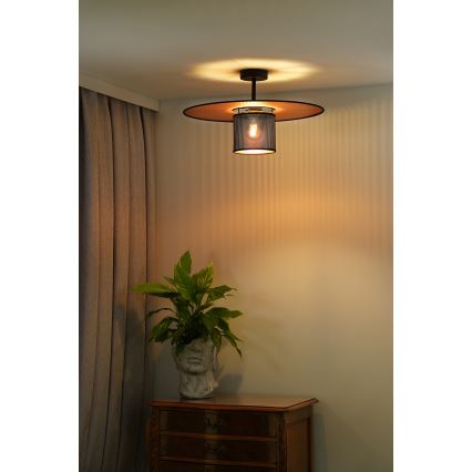 Duolla - Loftlampe TOKYO SHINY 1xE27/15W/230V diameter 50 cm sort/kobber