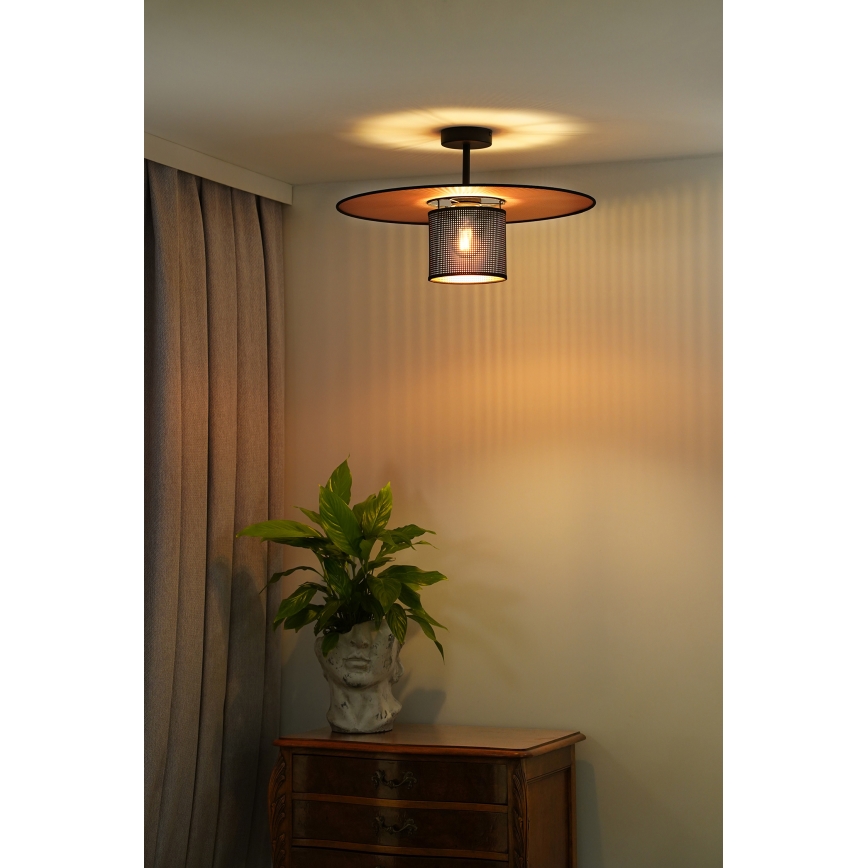 Duolla - Loftlampe TOKYO SHINY 1xE27/15W/230V diameter 50 cm sort/kobber
