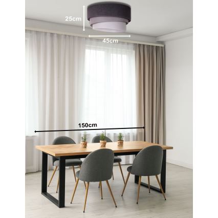 Duolla - Loftlampe TRIO 1xE27/15W/230V diameter 45 cm antracit/grå/hvid