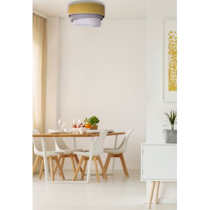 Duolla - Loftlampe TRIO 1xE27/15W/230V diameter 45 cm gul/grå/hvid