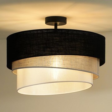 Duolla - Loftlampe TRIO 1xE27/15W/230V diameter 45 cm sort/grå/hvid