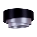 Duolla - Loftlampe TRIO 1xE27/15W/230V diameter 45 cm sort/sølvfarvet