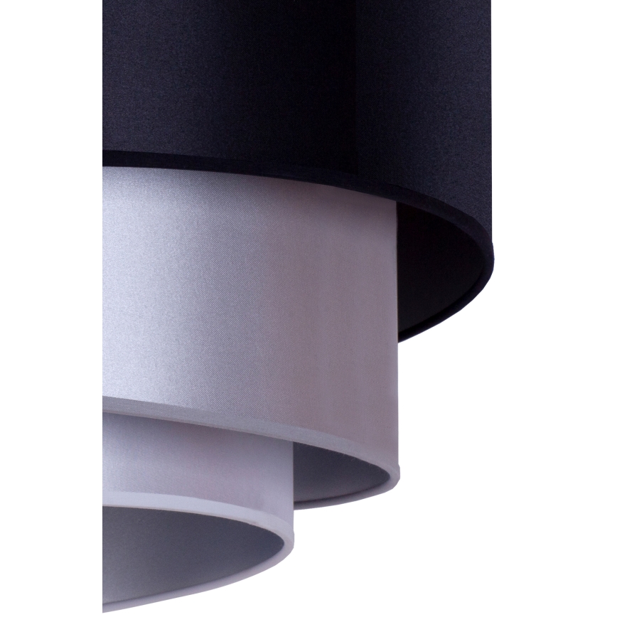 Duolla - Loftlampe TRIO 1xE27/15W/230V diameter 45 cm sort/sølvfarvet