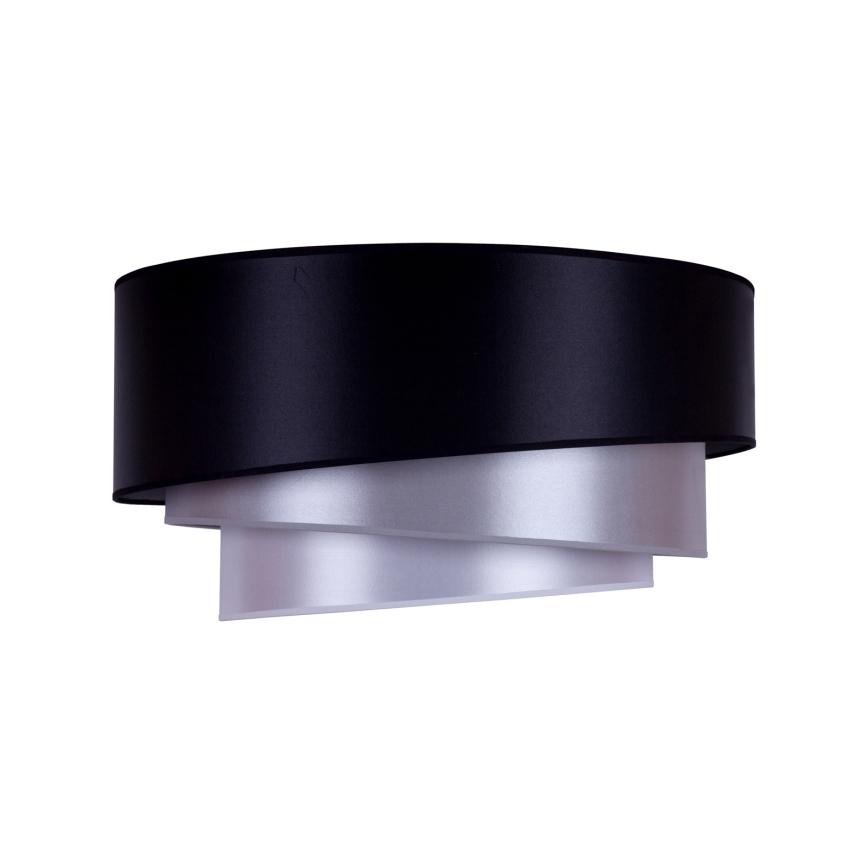Duolla - Loftlampe TRIO 1xE27/15W/230V diameter 45 cm sort/sølvfarvet