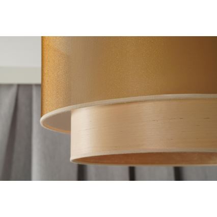 Duolla - Loftlampe WOOD BOHO 1xE27/15W/230V diameter 45 cm kobber/beige