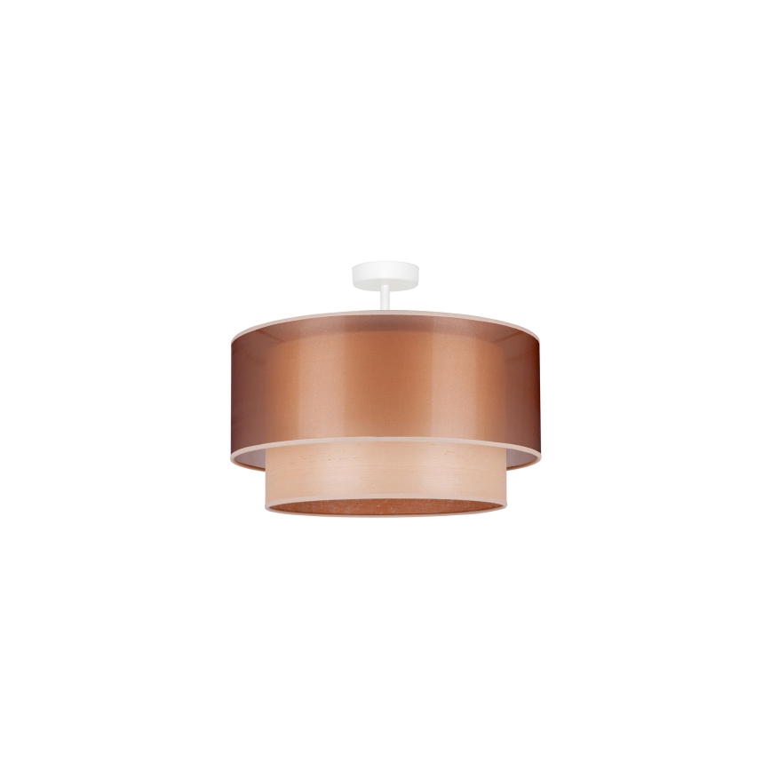 Duolla - Loftlampe WOOD BOHO 1xE27/15W/230V diameter 45 cm kobber/beige