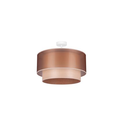 Duolla - Loftlampe WOOD BOHO 1xE27/15W/230V diameter 45 cm kobber/beige