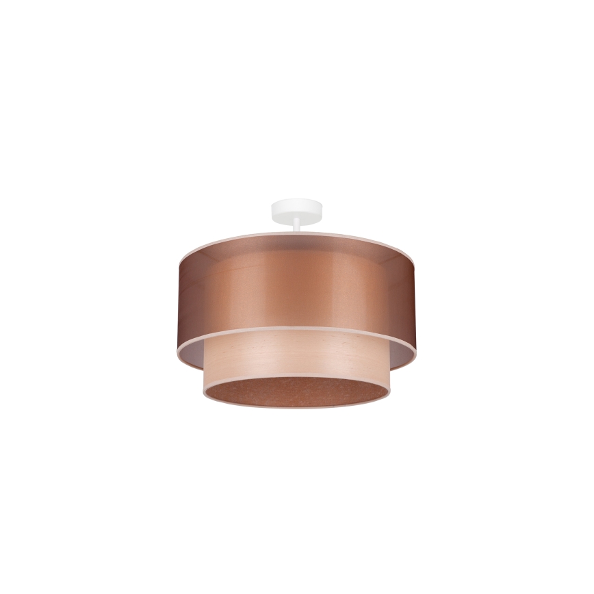 Duolla - Loftlampe WOOD BOHO 1xE27/15W/230V diameter 45 cm kobber/beige