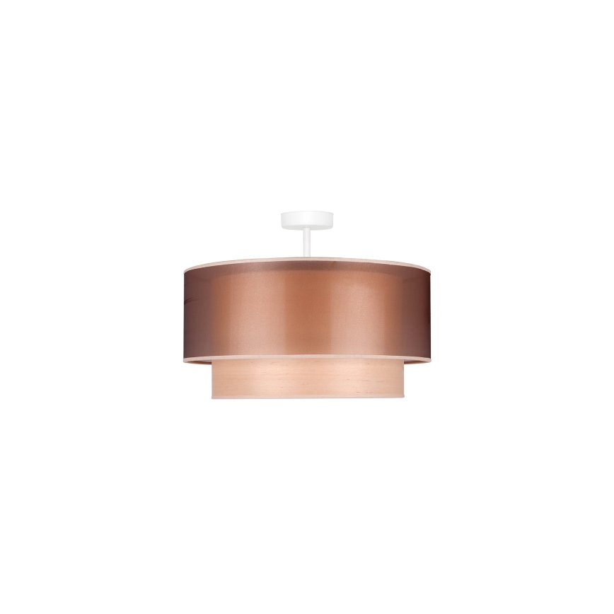Duolla - Loftlampe WOOD BOHO 1xE27/15W/230V diameter 45 cm kobber/beige