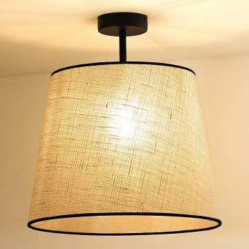 Duolla - Loftlampe YUTE 1xE27/15W/230V diameter 38 cm grå/sort