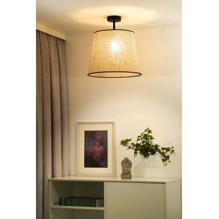 Duolla - Loftlampe YUTE 1xE27/15W/230V diameter 38 cm grå/sort