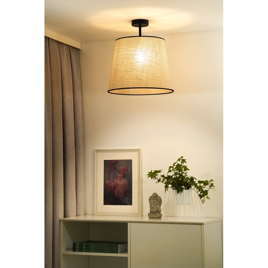 Duolla - Loftlampe YUTE 1xE27/15W/230V diameter 38 cm grå/sort