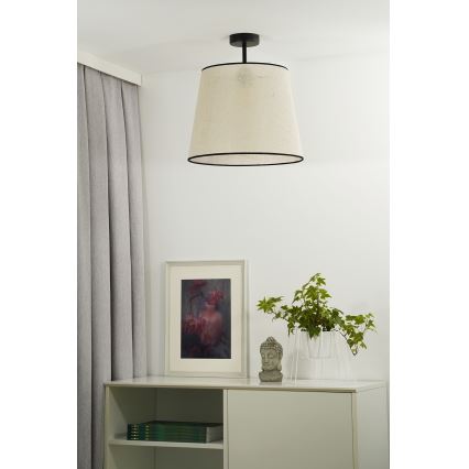 Duolla - Loftlampe YUTE 1xE27/15W/230V diameter 38 cm grå/sort