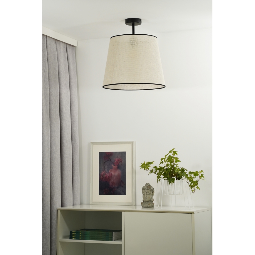 Duolla - Loftlampe YUTE 1xE27/15W/230V diameter 38 cm grå/sort