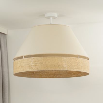 Duolla - Loftlampe YUTE AVIGNON 1xE27/15W/230V diameter 60 cm cremefarvet/beige