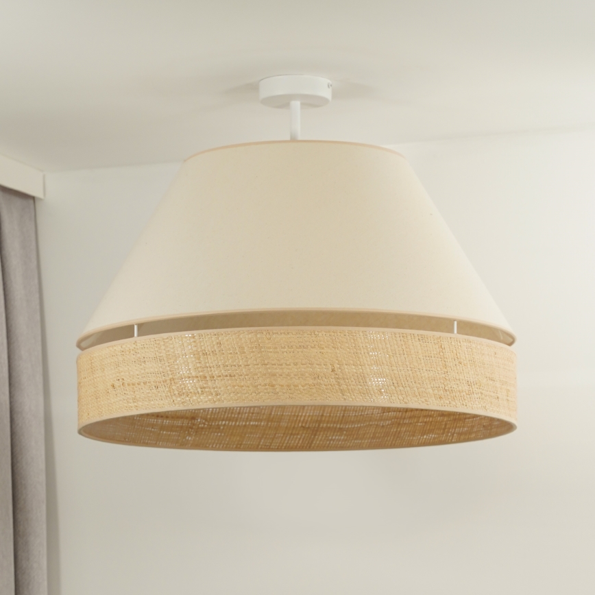 Duolla - Loftlampe YUTE AVIGNON 1xE27/15W/230V diameter 60 cm cremefarvet/beige