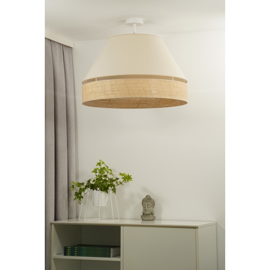 Duolla - Loftlampe YUTE AVIGNON 1xE27/15W/230V diameter 60 cm cremefarvet/beige