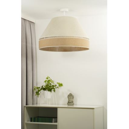 Duolla - Loftlampe YUTE AVIGNON 1xE27/15W/230V diameter 60 cm grå/brun