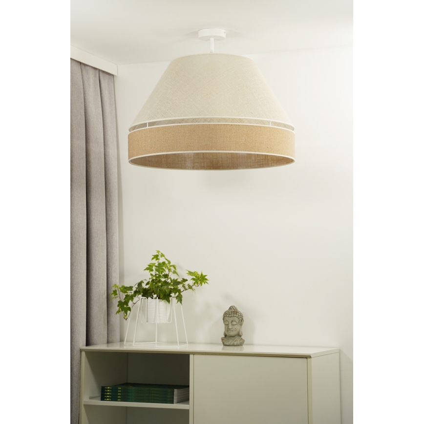 Duolla - Loftlampe YUTE AVIGNON 1xE27/15W/230V diameter 60 cm grå/brun
