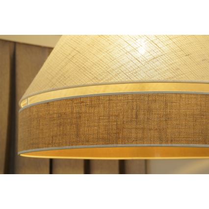 Duolla - Loftlampe YUTE AVIGNON 1xE27/15W/230V diameter 60 cm grå/brun
