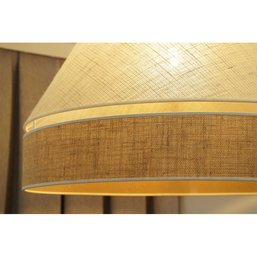 Duolla - Loftlampe YUTE AVIGNON 1xE27/15W/230V diameter 60 cm grå/brun
