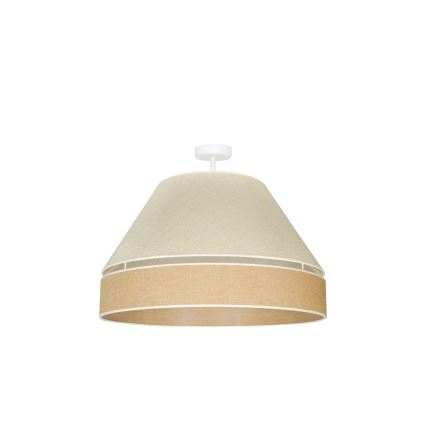 Duolla - Loftlampe YUTE AVIGNON 1xE27/15W/230V diameter 60 cm grå/brun