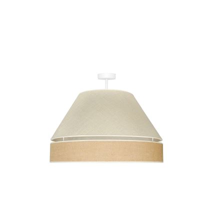 Duolla - Loftlampe YUTE AVIGNON 1xE27/15W/230V diameter 60 cm grå/brun